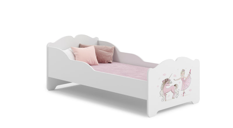 Cama de criança 140 x 70 com colchão e estrado incluídos Kobi Anna Girl with unicorn