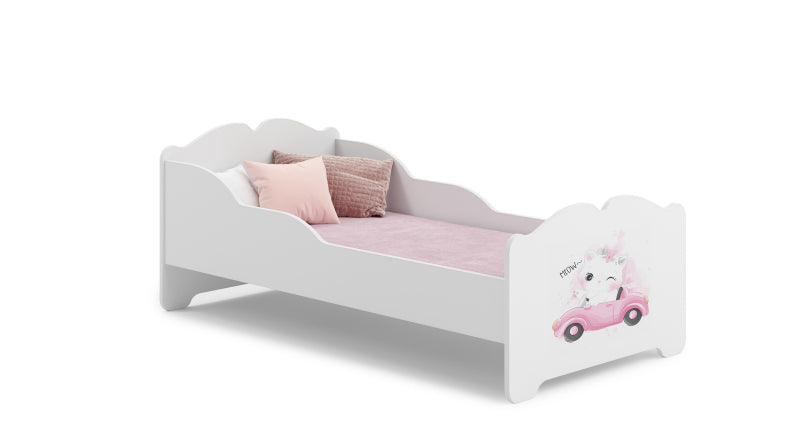 Cama de criança 160 x 80 com colchão e estrado incluídos Kobi Anna Cat