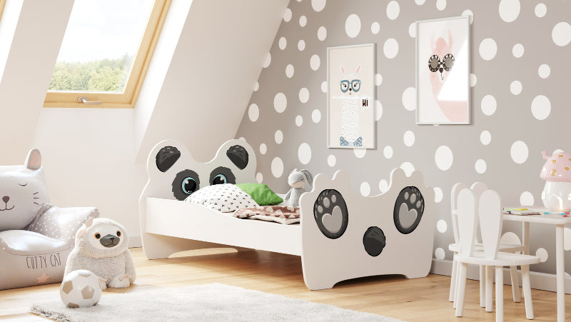 Cama de criança com colchão e estrado incluídos 140 x 70 Kobi Panda