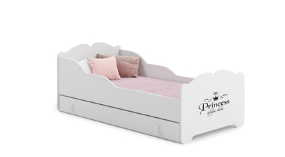 Cama de criança 140 x 70 com gaveta, colchão e estrado incluídos Kobi Anna Princess