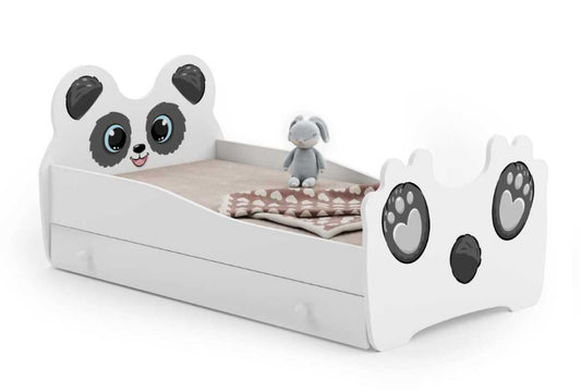 Cama de criança com gaveta, colchão e estrado incluídos 140 x 70 Kobi Panda