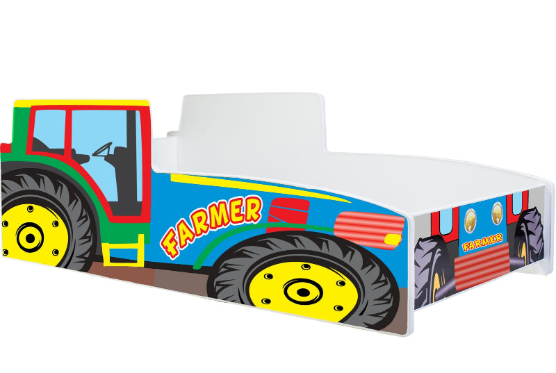 Cama de criança com colchão e estrado incluídos 140 x 70 Kobi Tractor Colorful