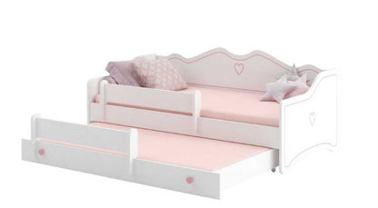 Cama dupla 160 x 80 com colchões e estrados incluídos Kobi Emma Pink