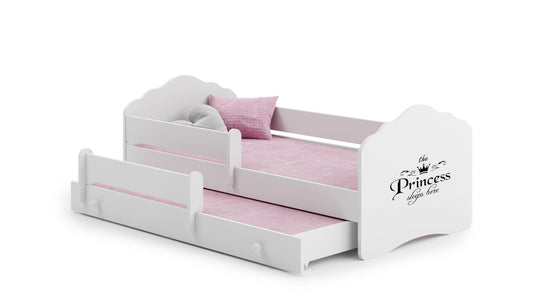 Cama dupla 160 x 80 com colchões e estrados incluídos Kobi Wave Princess