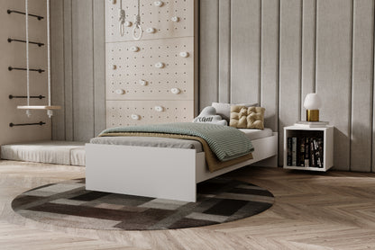 Cama com colchão e estrado incluídos 200x90 Kobi Karo White