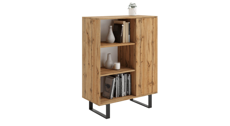 Estante com pés de metal Kobi Fondi Loft Oak