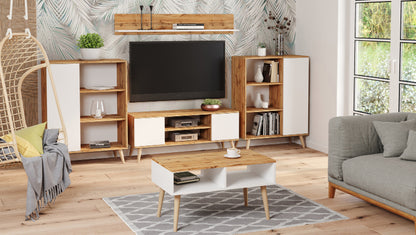 Mesa de apoio Kobi Sandi White Golden Oak