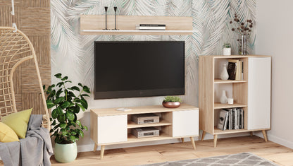 Armário para TV 155 cm Kobi Focus Oak White