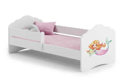 Cama de criança 140 x 70 colchão e estrado incluídos Kobi Wave Mermaid