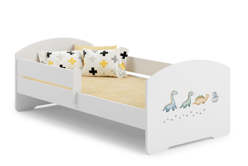 Cama de criança 140 x 70 colchão e estrado incluídos Kobi Luk Dinosaurs