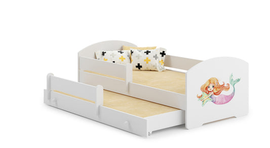 Cama dupla 160 x 80 com colchões e estrados incluídos Kobi Luk Mermaid