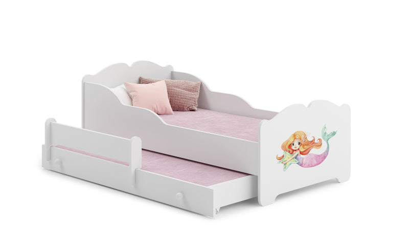 Cama dupla 160 x 80 com colchões e estrados incluídos Kobi Anna Anna Mermaid