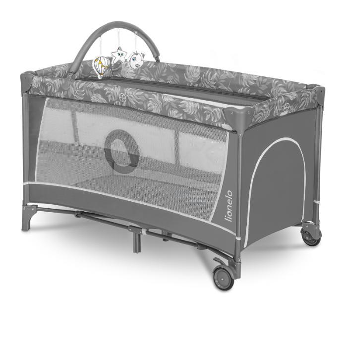 Cama de viagem Lionelo Flower Grey Stone