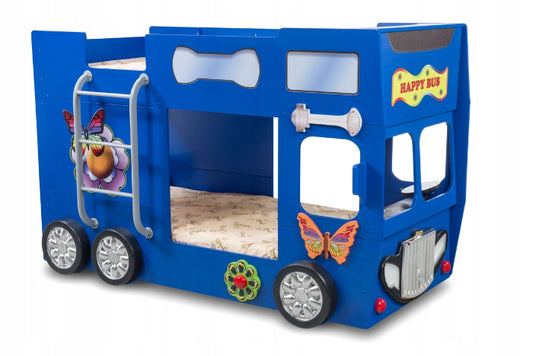 Cama Plastiko Happy Bus Blue