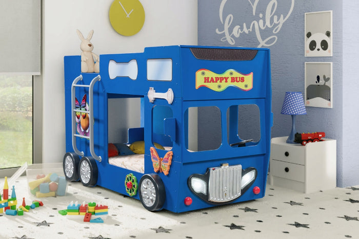 Cama Plastiko Happy Bus Blue
