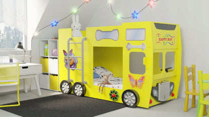 Cama Plastiko Happy Bus Yellow