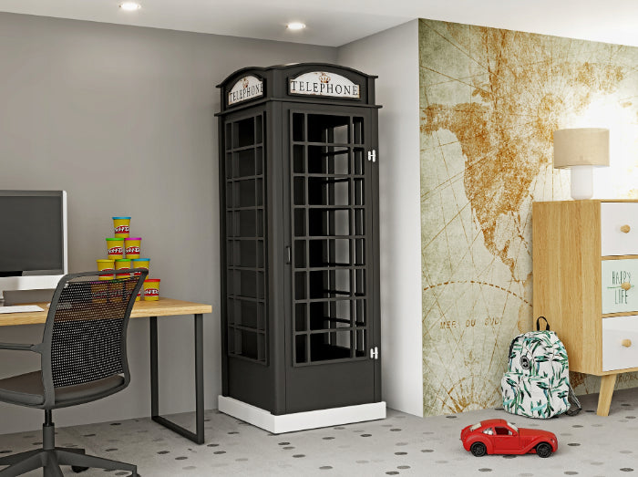 Roupeiro Plastiko Booth Black