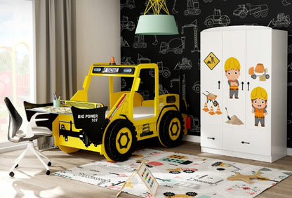 Cama Plastiko com colchão e secretária Digger