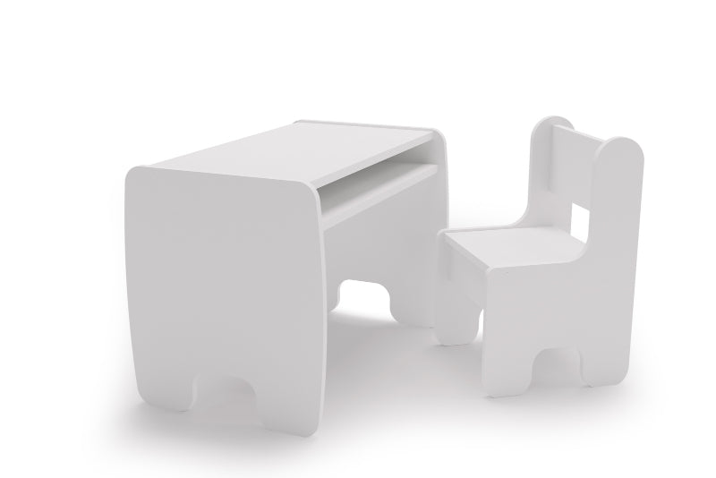 Conjunto de mesa e cadeira Kobi Set White