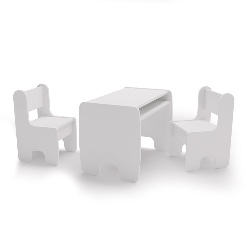 Conjunto de mesa e duas cadeiras Kobi Set White