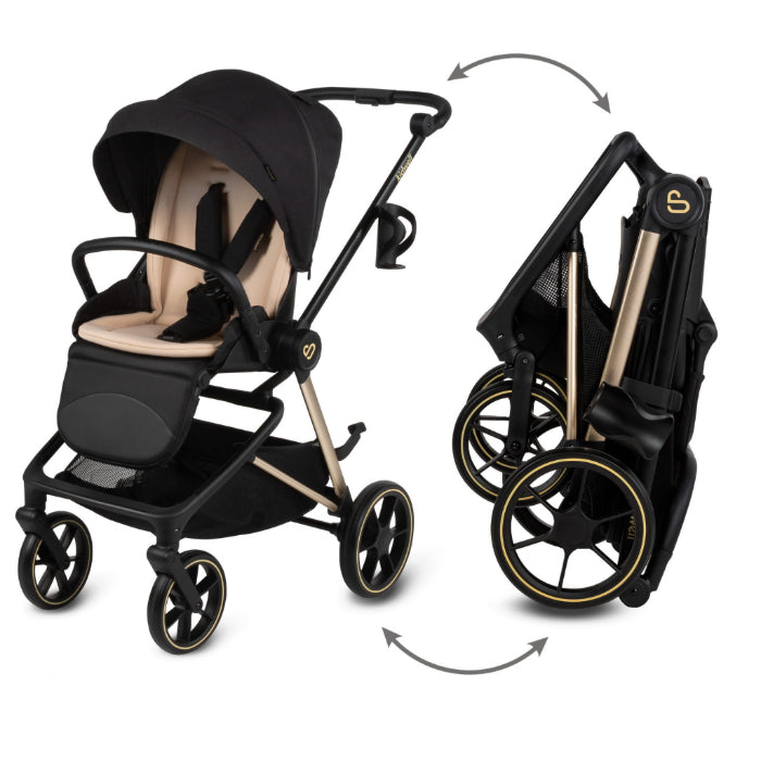Carrinho de bebé Kidwell VELMONT Black/Beige