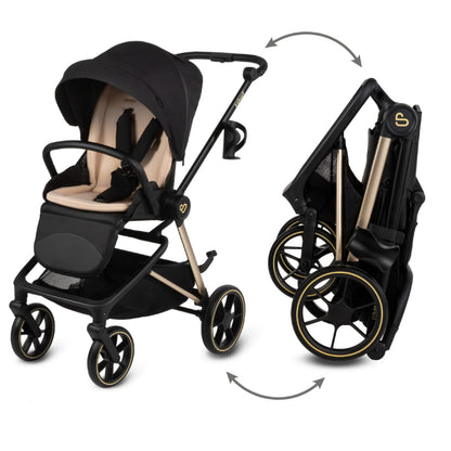 Carrinho de bebé Kidwell VELMONT Black/Beige