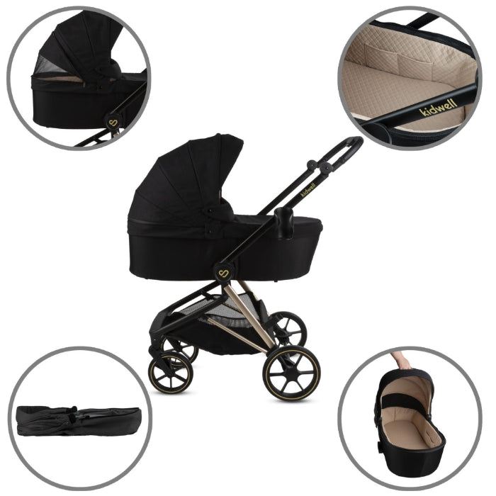 Carrinho de bebé Kidwell VELMONT Black/Beige