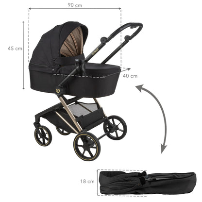 Carrinho de bebé Kidwell VELMONT Black/Beige