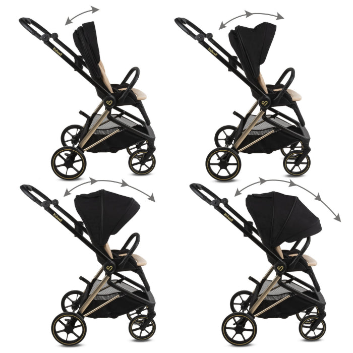 Carrinho de bebé Kidwell VELMONT Black/Beige