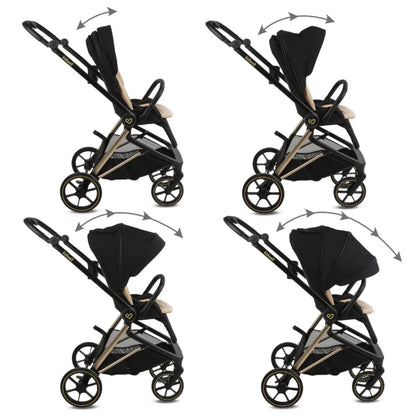 Carrinho de bebé Kidwell VELMONT Black/Beige