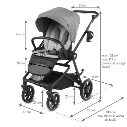 Carrinho de bebé Kidwell VELMONT Grey