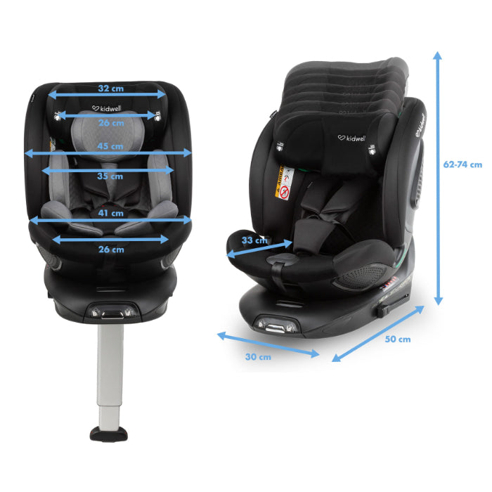 Cadeira auto Kidwell GoCar  i-Size (40-135 cm) Black