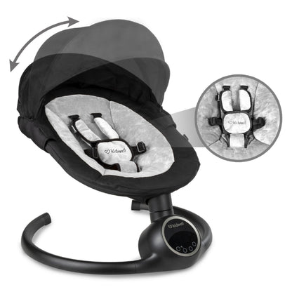 Espreguiçadeira elétrica 2 in 1 Kidwell Reve Black Silver