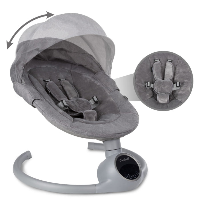 Espreguiçadeira elétrica 2 in 1 Kidwell Reve Grey SilverGold