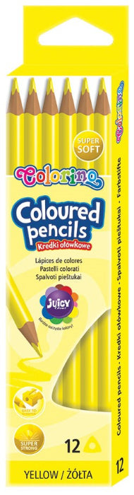 Pack 12 Lápis Cor Colorino Amarelo