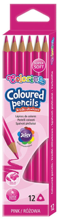 Pack 12 Lápis Cor Colorino Rosa