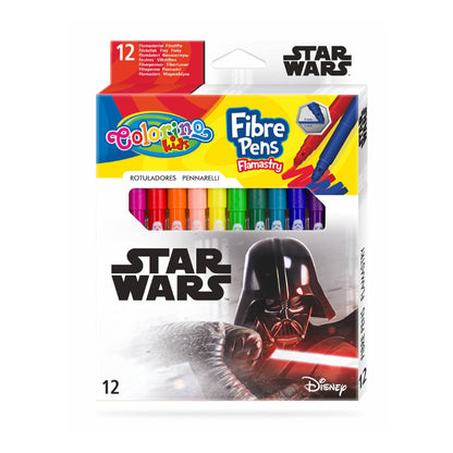 Caixa 12 Marcadores Cónicos Colorino Disney Star Wars