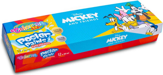 Caixa 12 Cores Pintura Colorino Disney Mickey