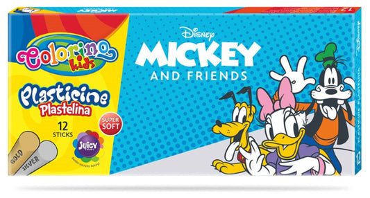 Caixa 12 Cores Plasticina Colorino Disney Mickey