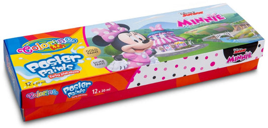 Caixa 12 Cores Pintura Colorino Disney Minnie