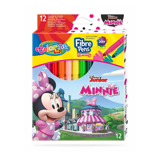 Caixa 12 Marcadores Cónicos Colorino Disney Minnie