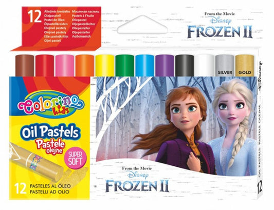 Caixa 12 Cores Óleo Pastel Colorino Disney Frozen II