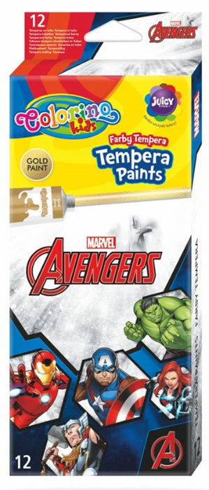 Caixa 12 Cores Guaches Colorino Disney Avengers