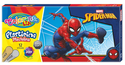 Caixa 12 Cores Plasticina Colorino Disney Spiderman