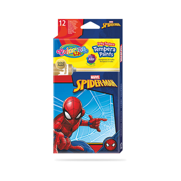 Caixa 12 Cores Guaches Colorino Disney Spiderman