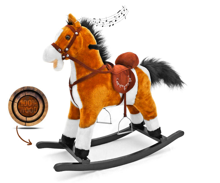 Cavalo de Baloiço Milly Mally Mustang Light Brown