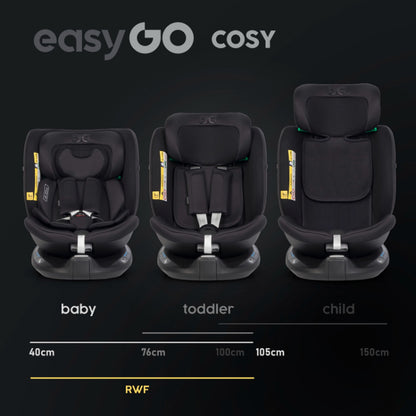 Cadeira auto I-Size 40-150 CM EasyGo Cosy Ink