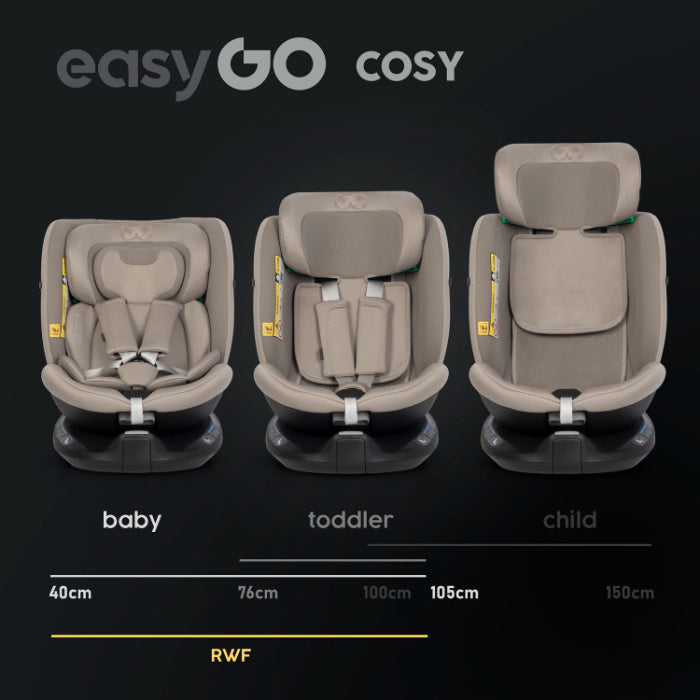 Cadeira auto I-Size 40-150 CM EasyGo Cozy Taupe