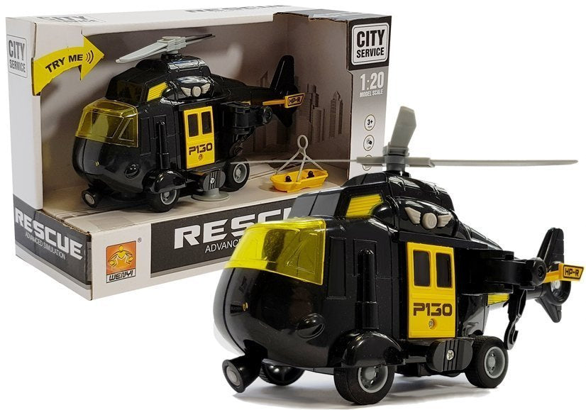Helicóptero resgate com som e luz 1:20