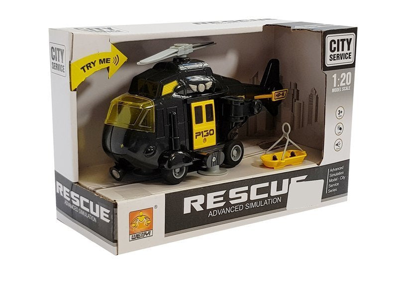 Helicóptero resgate com som e luz 1:20